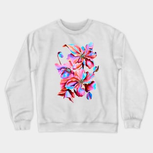 Watercolor Himalayan Blue Poppies Crewneck Sweatshirt